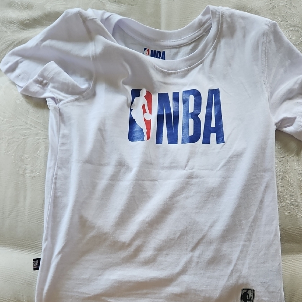 NBA Kids White and Blue Logo T-Shirt